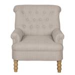 Fauteuil New Mill geweven stof Saharakleurig - Zonder hocker