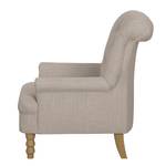 Fauteuil New Mill geweven stof Saharakleurig - Met hocker