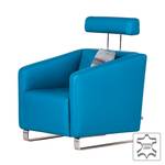 Fauteuil Newtown petrolblauw echt leer