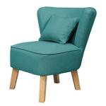 Fauteuil Oistins geweven stof - Turquoise