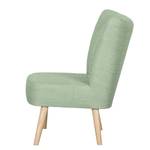 Fauteuil Oona II geweven stof antracietkleurig - Pastelgroen