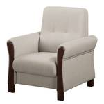 Fauteuil Outwell structuurstof - Kiezelkleurig - Met hocker