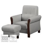 Fauteuil Outwell structuurstof - Platina - Met hocker