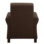 Fauteuil Outwell structuurstof - Bruin - Zonder hocker