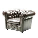 Fauteuil Oxford kunstleer - donkerbruin