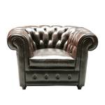 Fauteuil Oxford kunstleer - donkerbruin