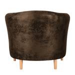 Fauteuil Philipp antiek leren look - Donkerbruin