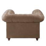 Fauteuil Chesterfield Pintano Aspect cuir vieilli - Gris congo