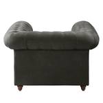 Fauteuil Chesterfield Pintano Aspect cuir vieilli - Gris foncé