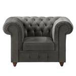 Fauteuil Chesterfield Pintano Velours - Gris