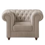 Fauteuil Chesterfield Pintano Tissu - Cappuccino