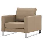 Fauteuil Portobello Cuir véritable Cuir véritable Gad : Taupe - Luge