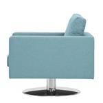 Draaifauteuil Portobello geweven stof Stof Selva: Lichtblauw