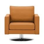 Fauteuil pivotant Portobello Cuir véritable - Cuir véritable Gad : Cognac I