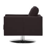 Fauteuil pivotant Portobello Cuir véritable - Cuir véritable Gad : Marron foncé