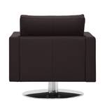 Fauteuil pivotant Portobello Cuir véritable - Cuir véritable Gad : Marron foncé