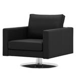 Fauteuil pivotant Portobello Cuir véritable - Cuir véritable Gad : Noir