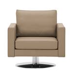 Fauteuil pivotant Portobello Cuir véritable - Cuir véritable Gad : Taupe