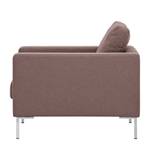 Fauteuil Portobello geweven stof Geweven stof Milan: Grijs-Marron - Hoekig