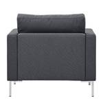 Fauteuil Portobello geweven stof Geweven stof Milan: Antraciet - Hoekig