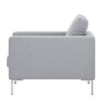 Fauteuil Portobello geweven stof Geweven stof Milan: Lichtgrijs - Hoekig