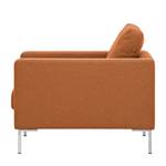 Fauteuil Portobello geweven stof Geweven stof Milan: Roestbruin - Hoekig