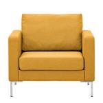 Fauteuil Portobello geweven stof Stof Selva: Mosterdgeel - Hoekig