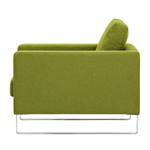 Fauteuil Portobello geweven stof Stof Ramira: Limegroen - Beugelpoten