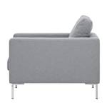 Fauteuil Portobello geweven stof Stof Ramira: ilverkleurig - Hoekig