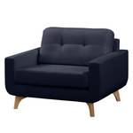 Fauteuil Postville structuurstof - Donkerblauw