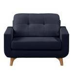 Fauteuil Postville structuurstof - Donkerblauw