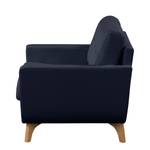 Fauteuil Postville Tissu structuré - Bleu foncé