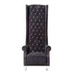 Sessel Queen Black Velvet Mischgewebe Schwarz