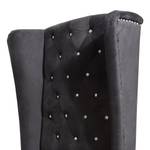 Sessel Queen Black Velvet Mischgewebe - Schwarz