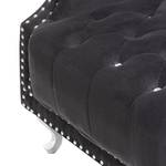 Sessel Queen Black Velvet Mischgewebe - Schwarz