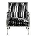 Fauteuil Regency Caro Tissu mélangé Noir / Blanc