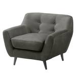 Fauteuil Rometta Aspect cuir vieilli - Gris foncé