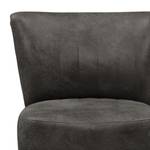 Fauteuil Rotnes Imitation cuir vieilli - Basalte - Marron foncé