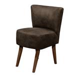 Fauteuil Rotnes antieke leerlook - Espressokleurig - Donkerbruin