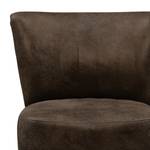 Fauteuil Rotnes antieke leerlook - Espressokleurig - Donkerbruin