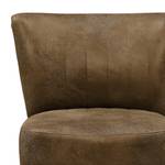 Fauteuil Rotnes antieke leerlook - Nougatkleurig - Lichtbruin