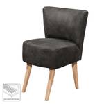 Fauteuil Rotnes Imitation cuir vieilli - Basalte - Marron clair