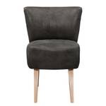 Fauteuil Rotnes Imitation cuir vieilli - Basalte - Marron clair