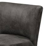 Fauteuil Rotnes antieke leerlook - Basalt - Lichtbruin