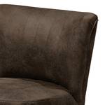 Fauteuil Rotnes antieke leerlook - Espressokleurig - Donkerbruin