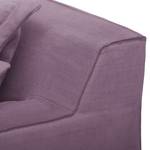 Fauteuil Rouen beige geweven stof - Aubergine