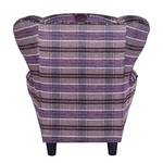 Fauteuil à oreilles Rudolf Avec repose-pieds - Tissu violet