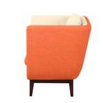 Sessel Sagone Webstoff Orange / Cremeweiß