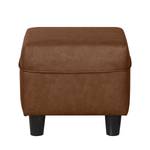 Fauteuil Sambesi kunstleer - Chocoladebruin - Met hocker