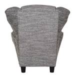 Fauteuil à oreilles Sambesi Tissu structuré - Gris - Sans repose-pieds